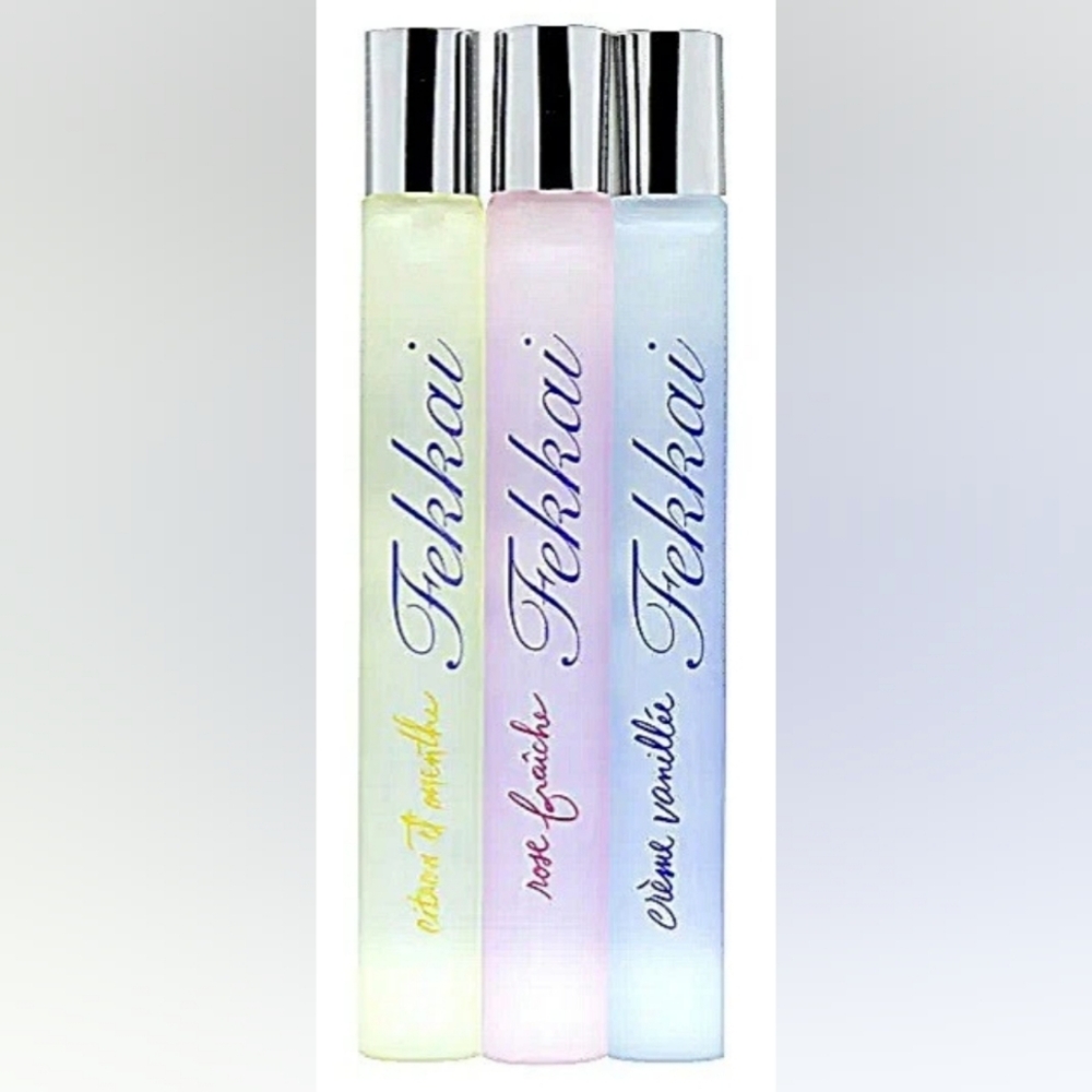 FEKKAI ROSE FRAICHE VANILLA CREME CITRON MENTHE HAIR MIST SPRAY MINI TRAVEL SET